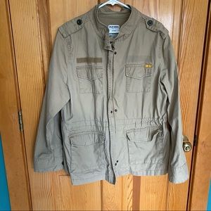 Military-style lightweight jacket khaki